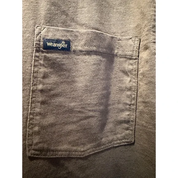 Wrangler Mens Brown Pocket T Shirt XL Extra Large Short Sleeve Crew Neck Casual - Picture 4 of 8